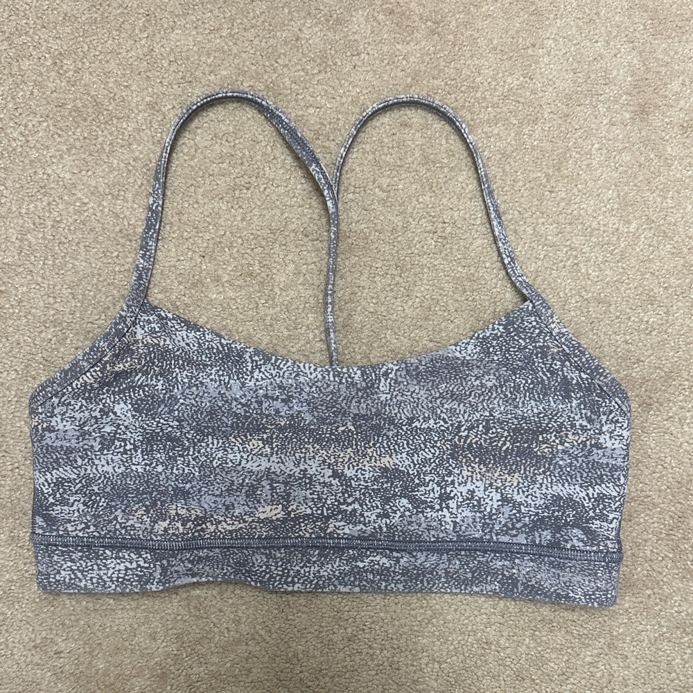 Lululemon Athletica Black Patterned Sports Bra